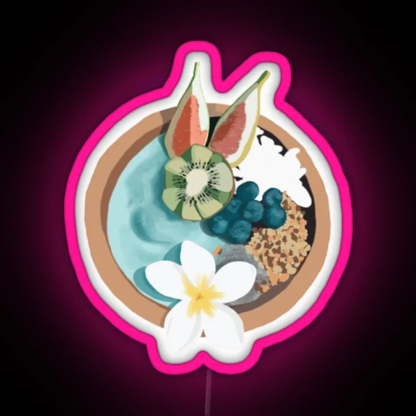 Blue Acai Bowl RGB Neon Sign