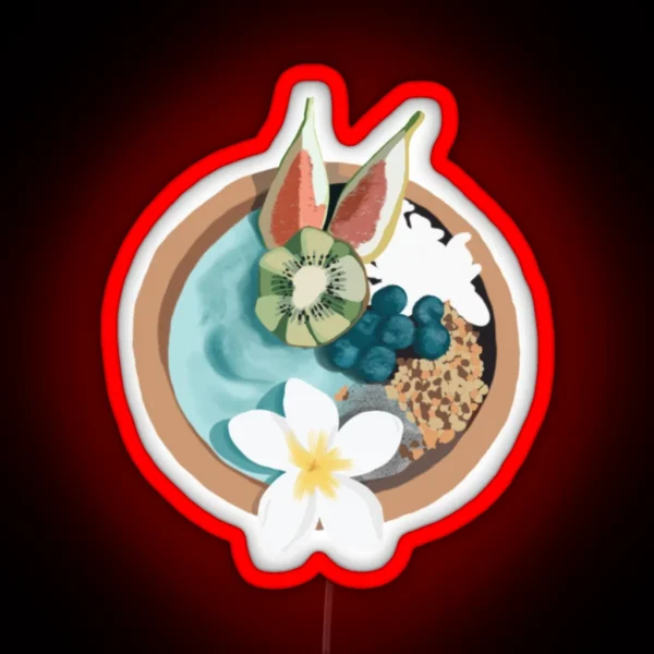 Blue Acai Bowl RGB Neon Sign
