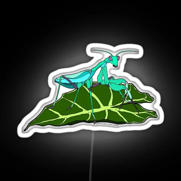 Blue Asian Mantis RGB Neon Sign
