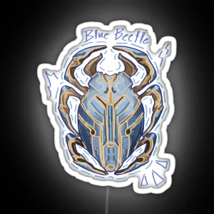 Blue Beetle Scarab Led RGB Neon Sign