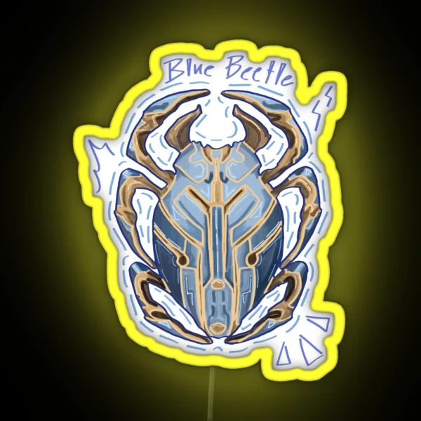 Blue Beetle Scarab Led RGB Neon Sign