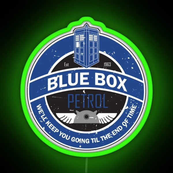 Blue Box Petrol RGB Neon Sign