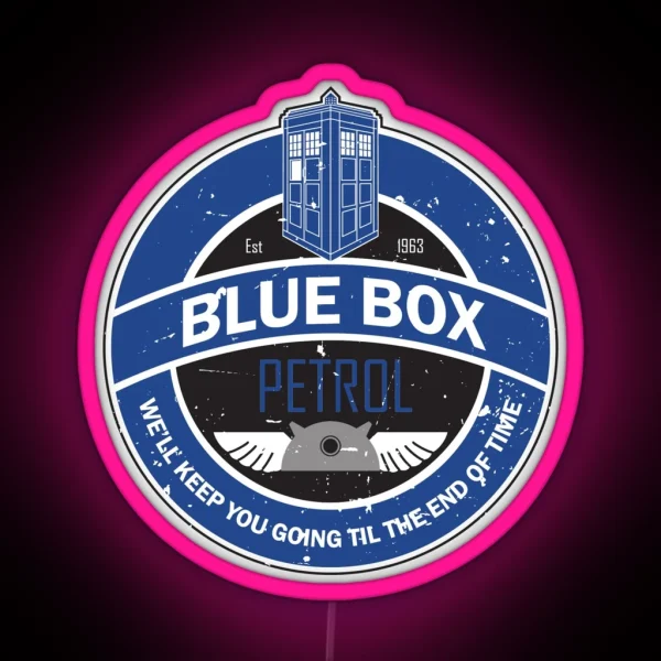 Blue Box Petrol RGB Neon Sign