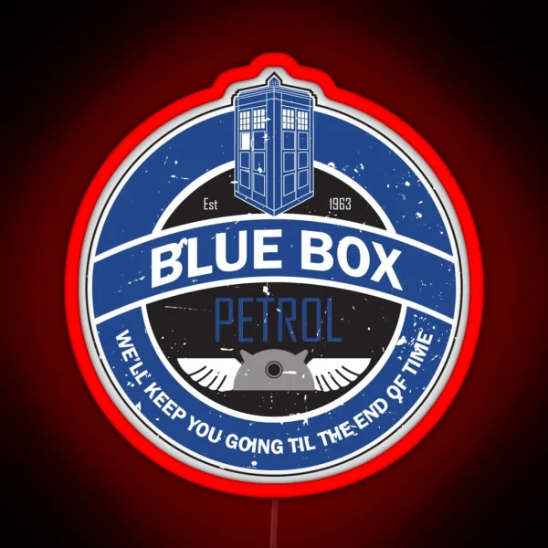 Blue Box Petrol RGB Neon Sign