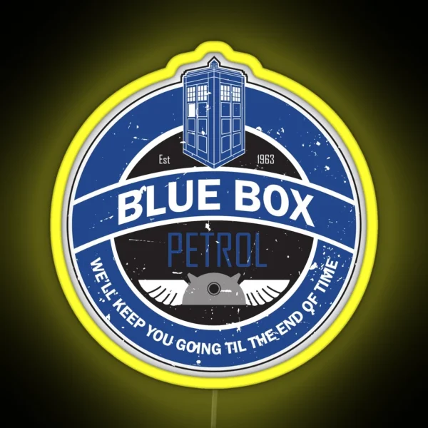 Blue Box Petrol RGB Neon Sign