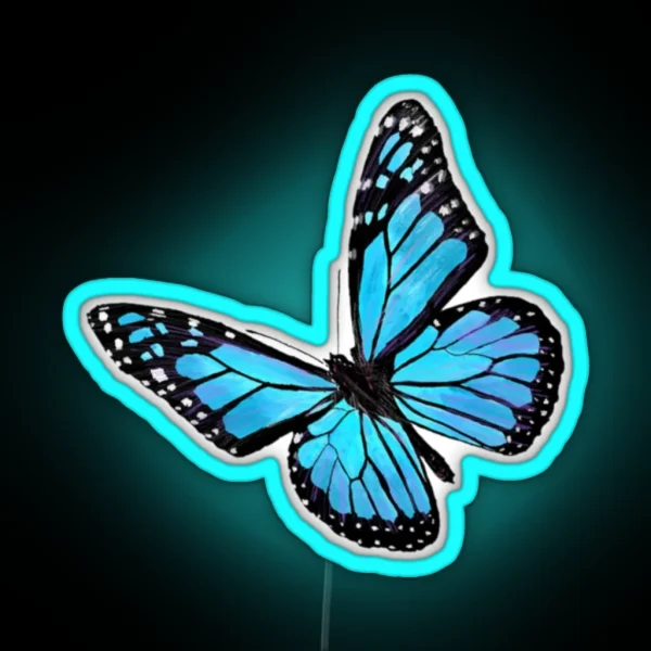 BLUE BUTTERFLY Led AESTHETIC RGB Neon Sign