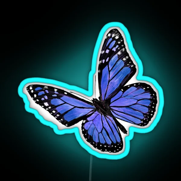Blue Butterfly RGB Neon Sign