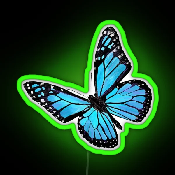 Blue Butterfly RGB Neon Sign