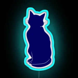 Blue Cat RGB Neon Sign