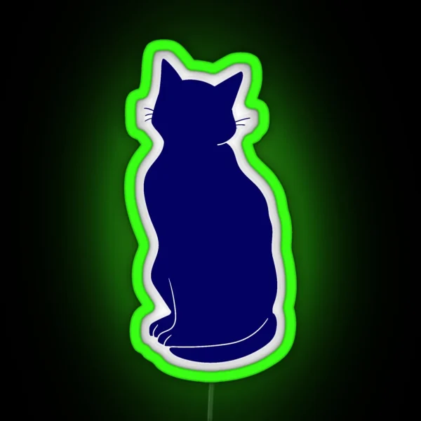 Blue Cat RGB Neon Sign