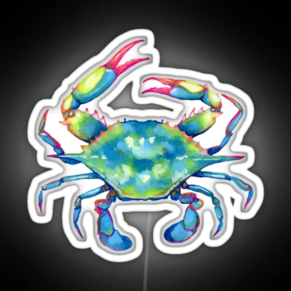 Blue Crab RGB Neon Sign