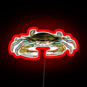 Blue Crab RGB Neon Sign