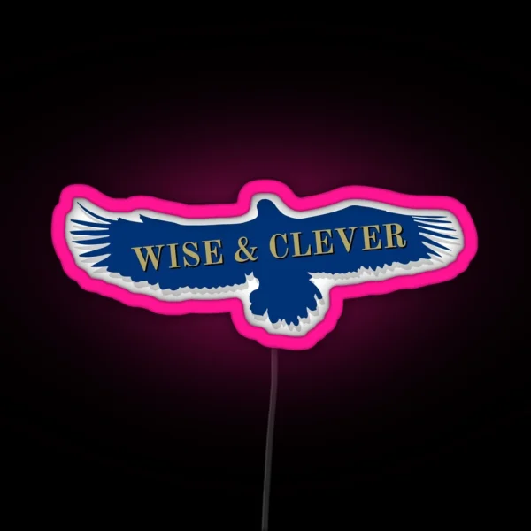 Blue Eagle Raven Flying RGB Neon Sign