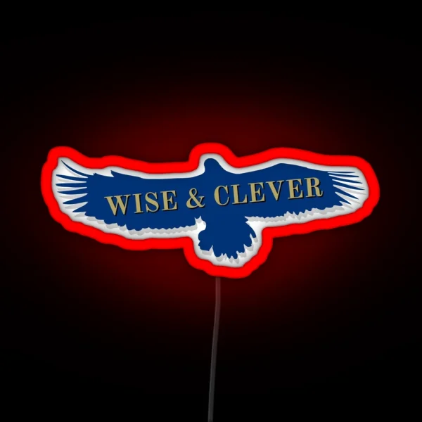 Blue Eagle Raven Flying RGB Neon Sign