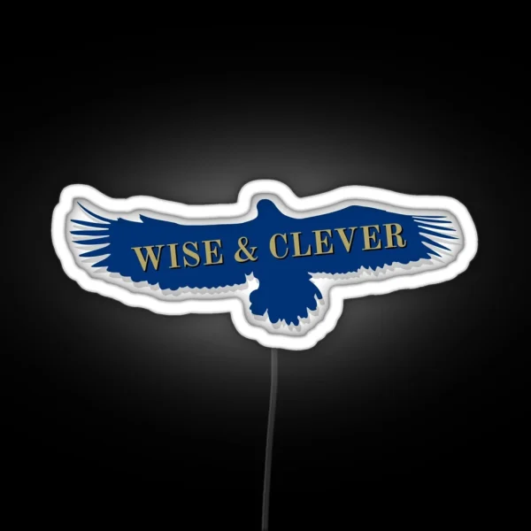 Blue Eagle Raven Flying RGB Neon Sign