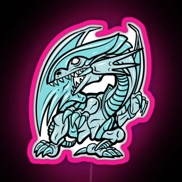 Blue Eyes Dragon RGB Neon Sign