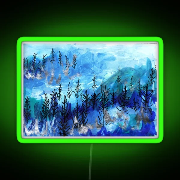 Blue Forest RGB Neon Sign