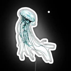 Blue Jellyfish RGB Neon Sign