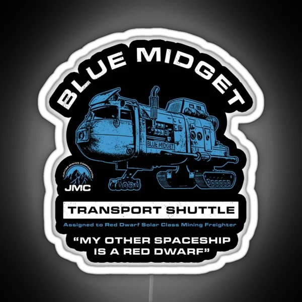 Blue Midget Shuttle Red Dwarf RGB Neon Sign