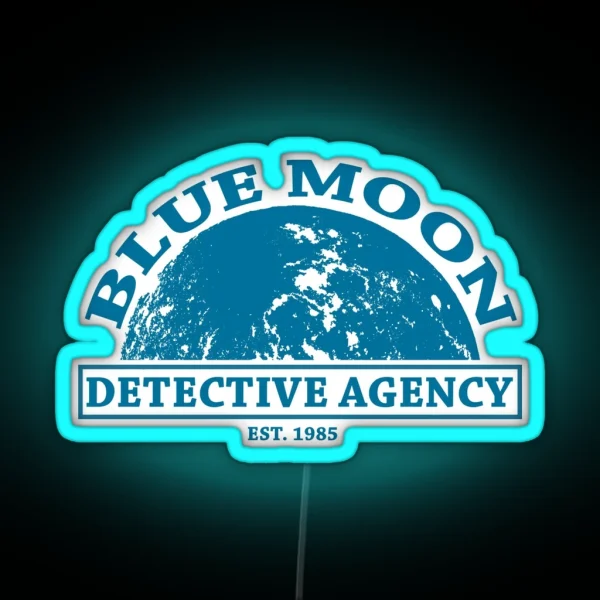 Blue Moon Detective Agency RGB Neon Sign