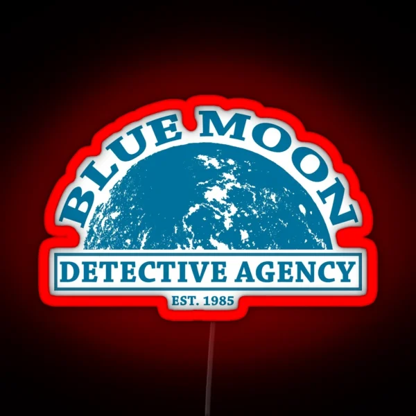 Blue Moon Detective Agency RGB Neon Sign