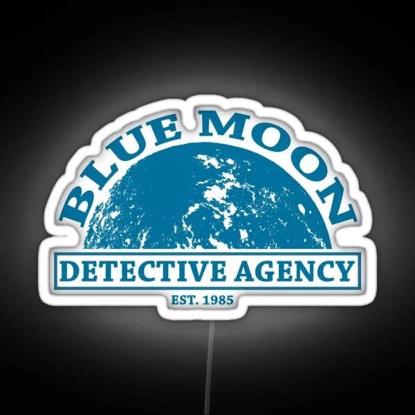Blue Moon Detective Agency RGB Neon Sign