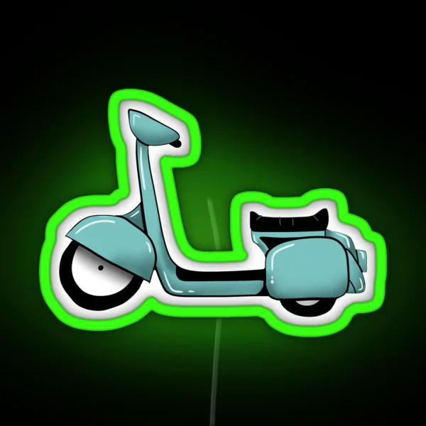 Blue Moped RGB Neon Sign