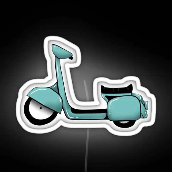 Blue Moped RGB Neon Sign