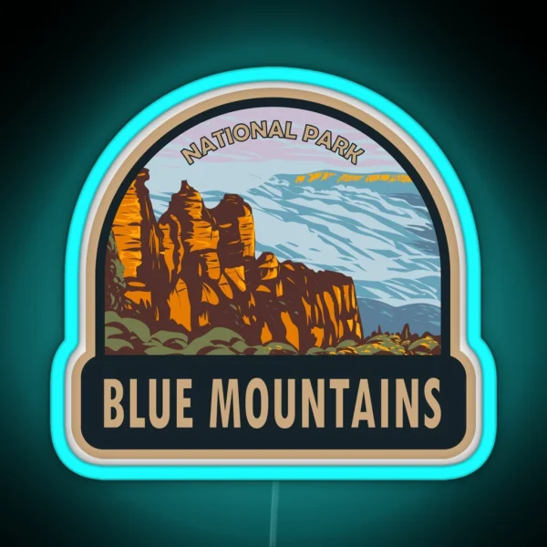 Blue Mountains National Park Australia Three RGB Neon Sign