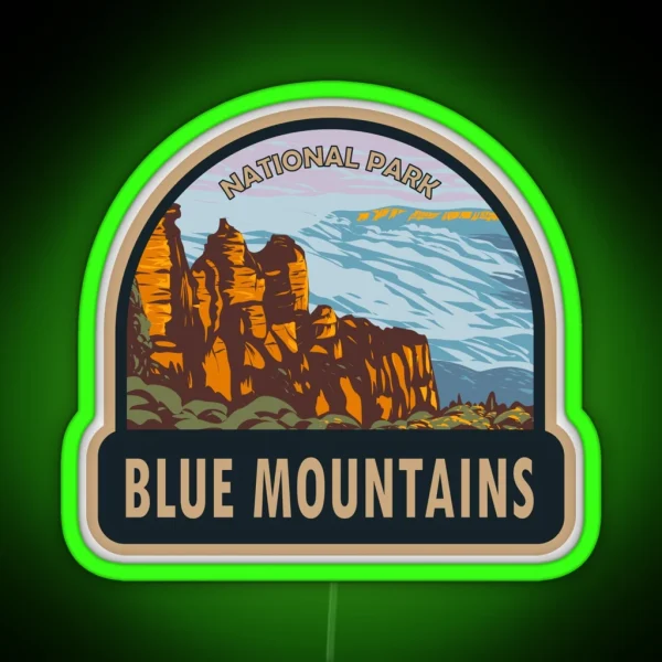 Blue Mountains National Park Australia Three RGB Neon Sign