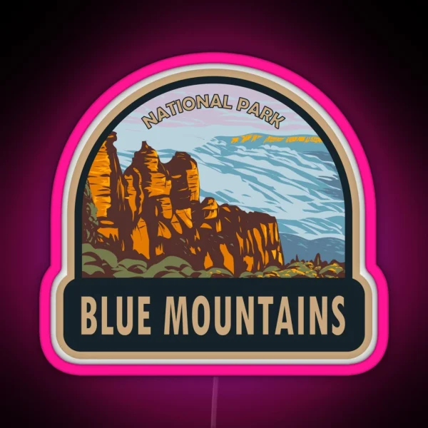 Blue Mountains National Park Australia Three RGB Neon Sign