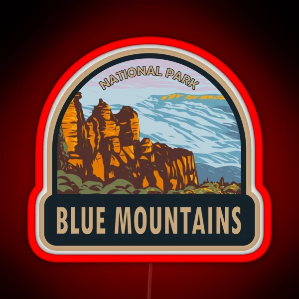 Blue Mountains National Park Australia Three RGB Neon Sign
