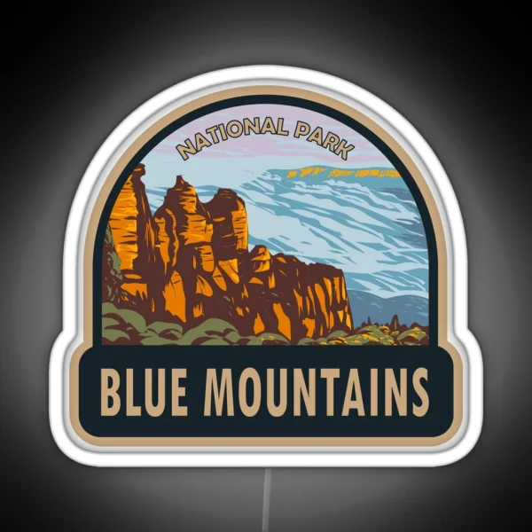 Blue Mountains National Park Australia Three RGB Neon Sign