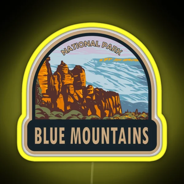 Blue Mountains National Park Australia Three RGB Neon Sign