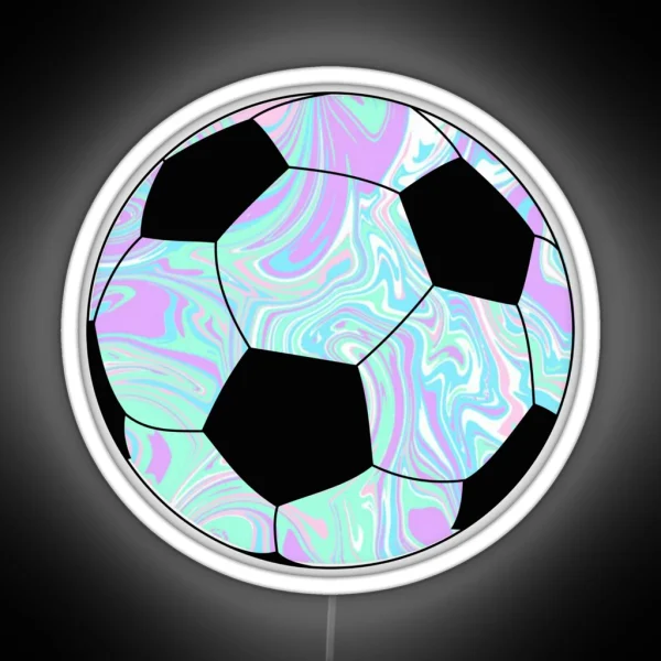 Blue Purple Soccer Ball RGB Neon Sign