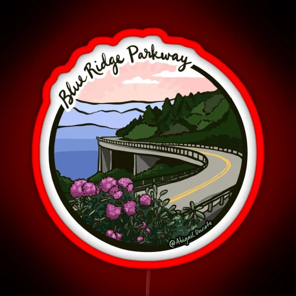 Blue Ridge Parkway RGB Neon Sign