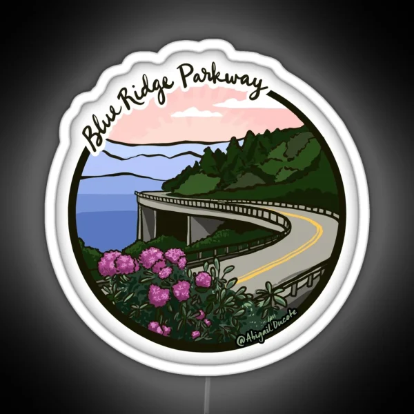 Blue Ridge Parkway RGB Neon Sign
