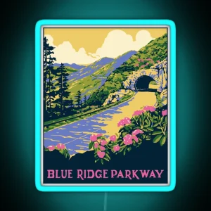 Blue Ridge Parkway RGB Neon Sign