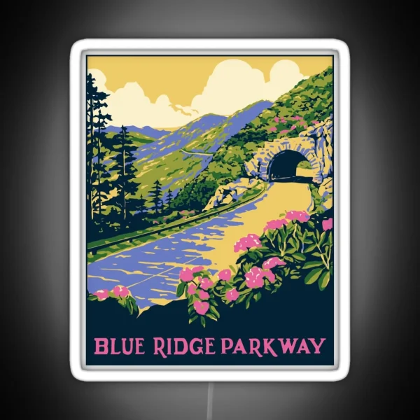 Blue Ridge Parkway RGB Neon Sign