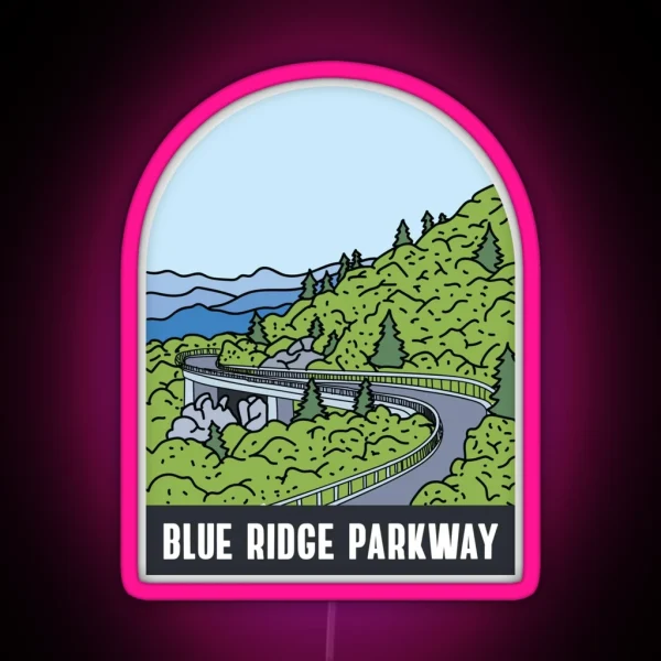 Blue Ridge Parkway RGB Neon Sign