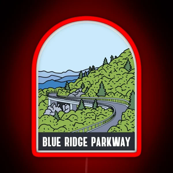 Blue Ridge Parkway RGB Neon Sign