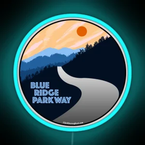 Blue Ridge Parkway RGB Neon Sign