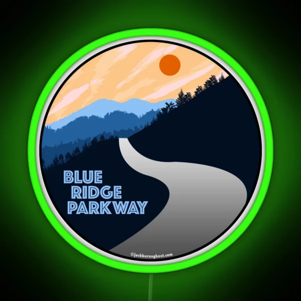 Blue Ridge Parkway RGB Neon Sign