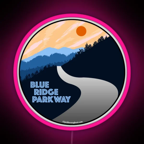 Blue Ridge Parkway RGB Neon Sign
