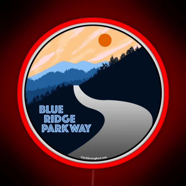Blue Ridge Parkway RGB Neon Sign