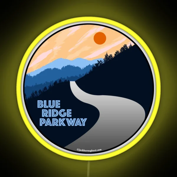 Blue Ridge Parkway RGB Neon Sign