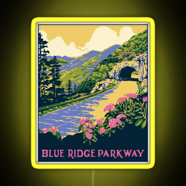 Blue Ridge Parkway RGB Neon Sign