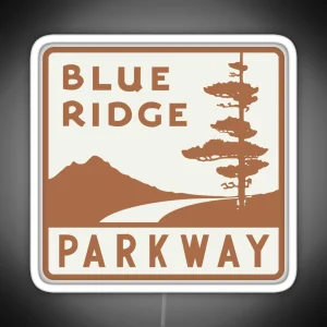 Blue Ridge Parkway Road Sign RGB Neon Sign