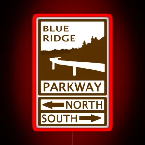 Blue Ridge Parkway Road Sign RGB Neon Sign