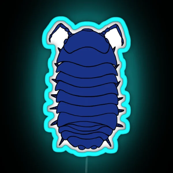 Blue Roly Poly RGB Neon Sign